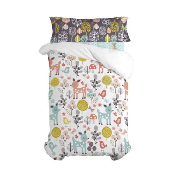 Fitted sheet HappyFriday MOSHI MOSHI Multicolour 105 x 200 x 32 cm