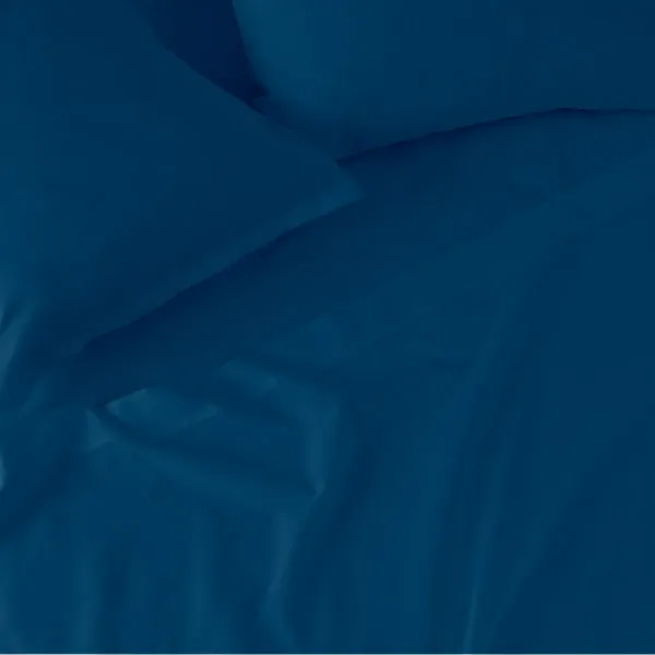 Fitted sheet HappyFriday BASIC Navy Blue 105 x 200 x 32 cm