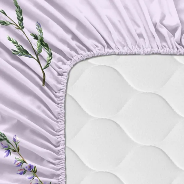 Fitted sheet HappyFriday Lavanda Multicolour 90 x 200 x 32 cm