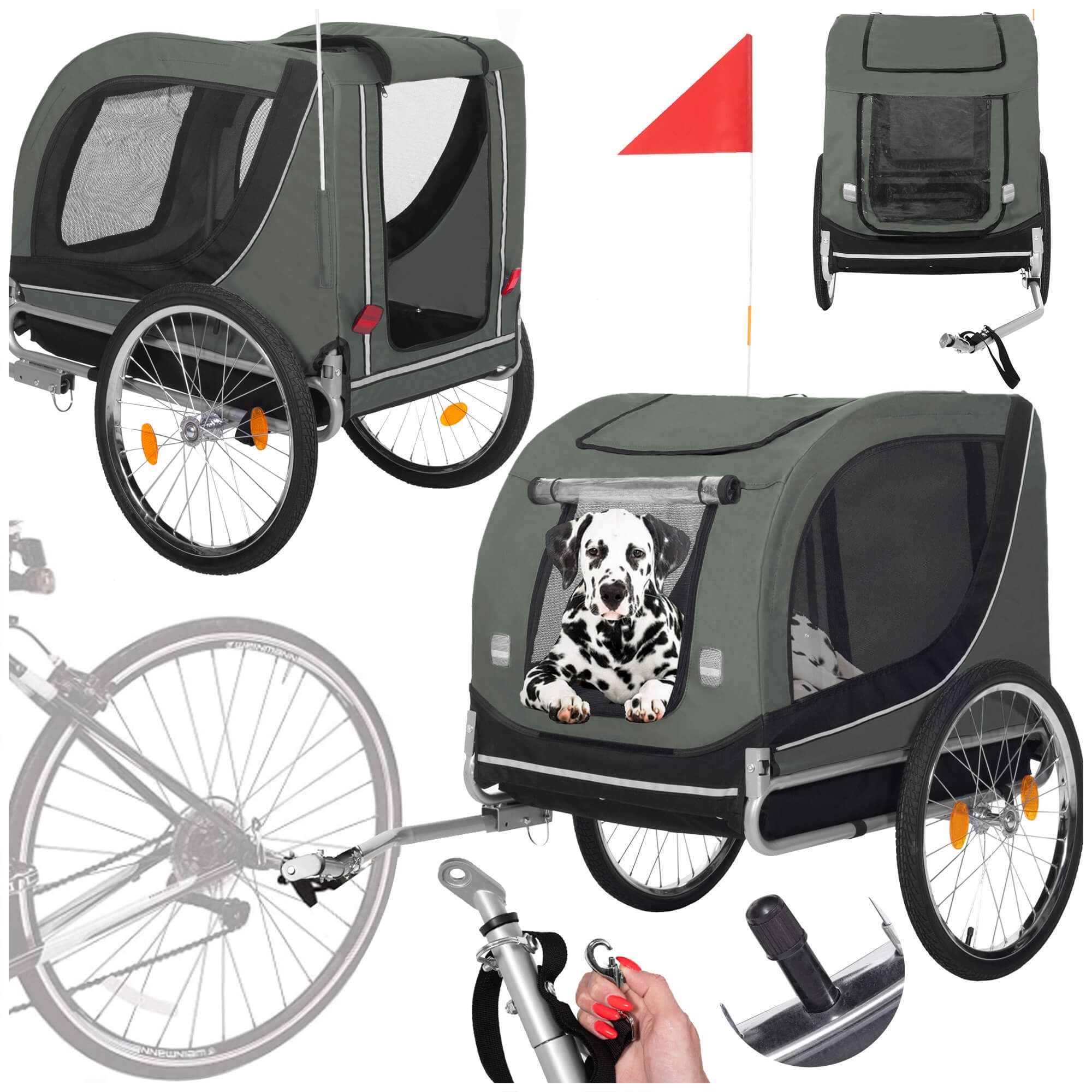 Velosipēda piekabe Springos HA5259 | Pirkt tiešsaistē — Megaluks
