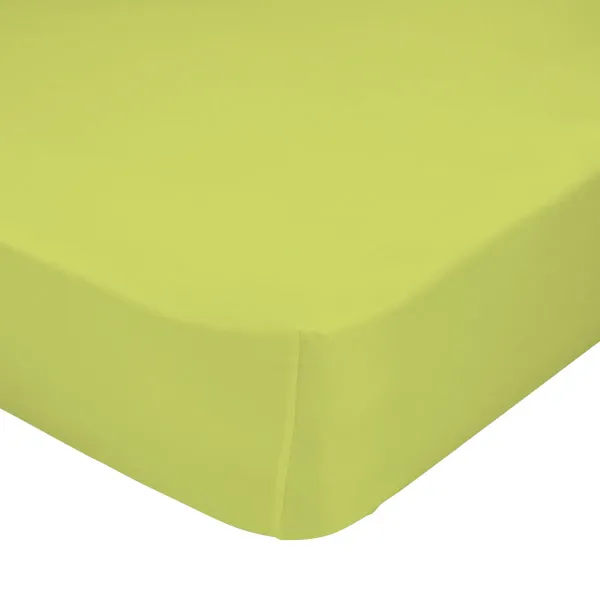 Fitted sheet HappyFriday BASIC KIDS Green 105 x 200 x 32 cm