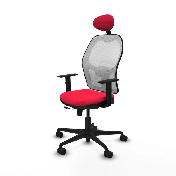 Office Chair with Headrest Jorquera Piqueras y Crespo 1D036N1 Red