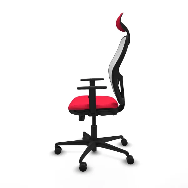 Office Chair with Headrest Jorquera Piqueras y Crespo 1D036N1 Red