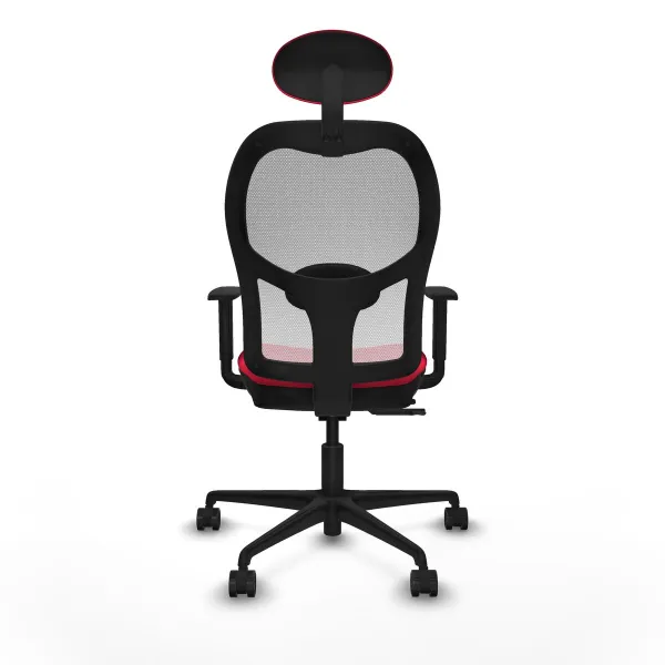 Office Chair with Headrest Jorquera Piqueras y Crespo 1D036N1 Red
