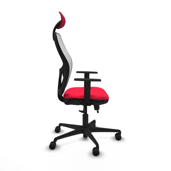 Office Chair with Headrest Jorquera Piqueras y Crespo 1D036N1 Red