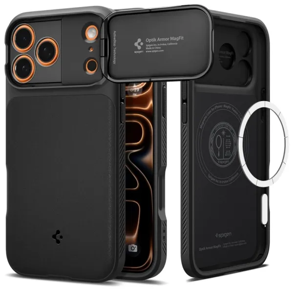 Spigen Optik Armor Mag MagSafe - Case for iPhone 17 Pro (Black)