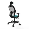 Office Chair with Headrest Jorquera Piqueras y Crespo 1D036N1 Turquoise