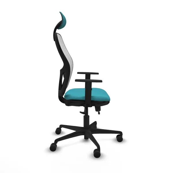Office Chair with Headrest Jorquera Piqueras y Crespo 1D036N1 Turquoise