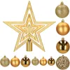 Christmas tree ornament set Springos CA0019, 6/4/3 cm, 100 pcs