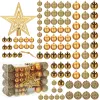 Christmas tree ornament set Springos CA0019, 6/4/3 cm, 100 pcs
