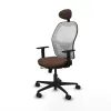 Office Chair with Headrest Jorquera Piqueras y Crespo 1D036N1 Dark brown