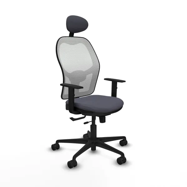 Office Chair with Headrest Jorquera Piqueras y Crespo 1D036N1 Dark grey