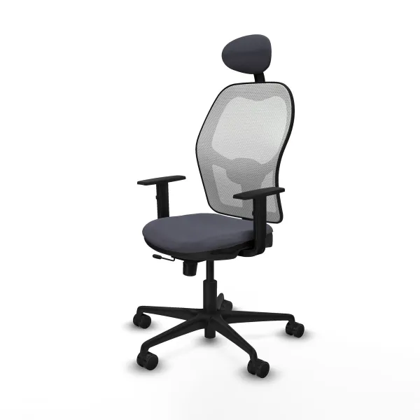 Office Chair with Headrest Jorquera Piqueras y Crespo 1D036N1 Dark grey