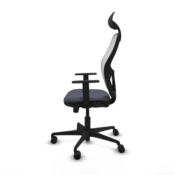 Office Chair with Headrest Jorquera Piqueras y Crespo 1D036N1 Dark grey