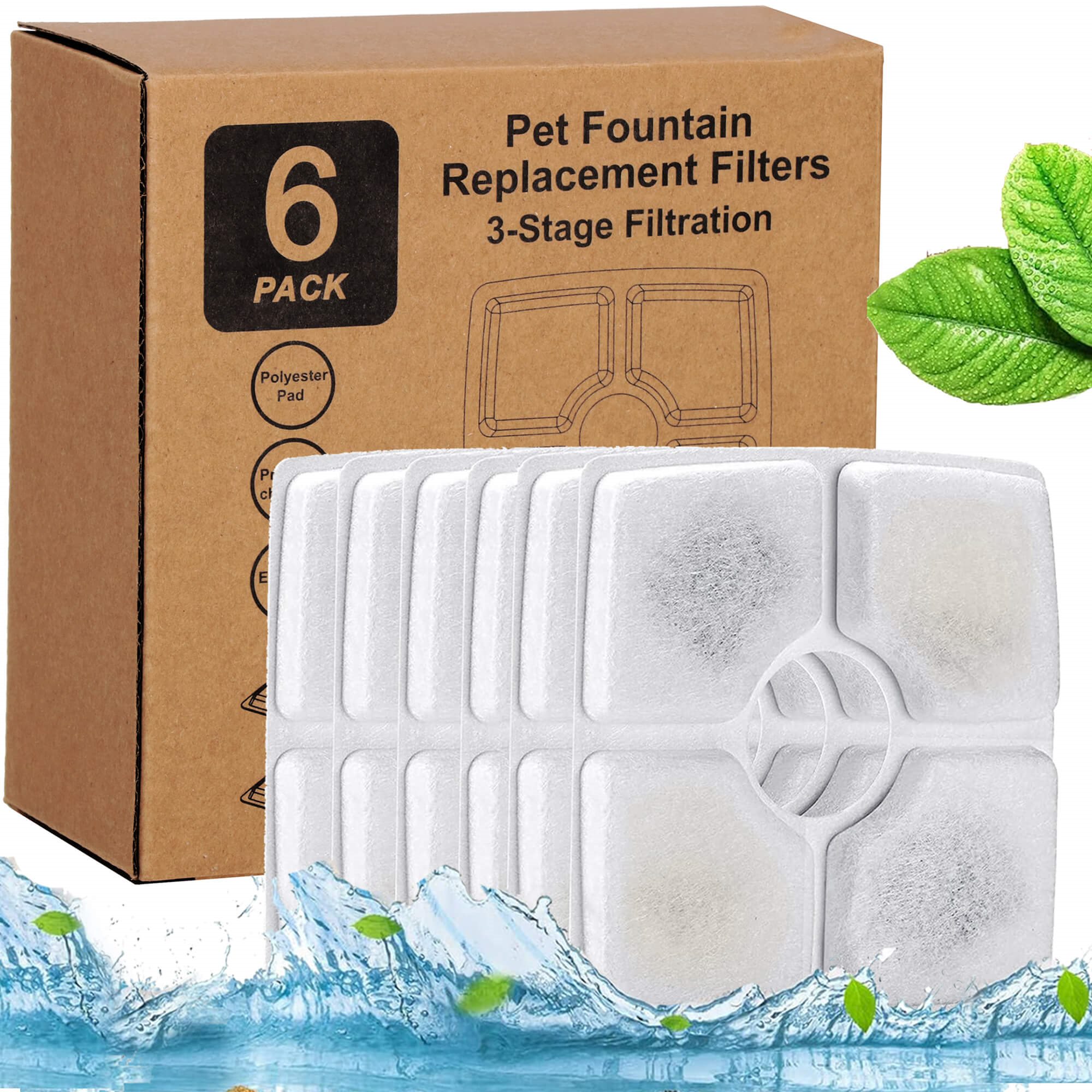 Filter for pet water dispenser Springos PA0314 6 pcs.