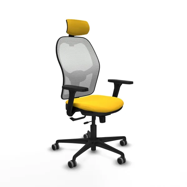 Office Chair with Headrest Jorquera Piqueras y Crespo 3D036G2 Yellow