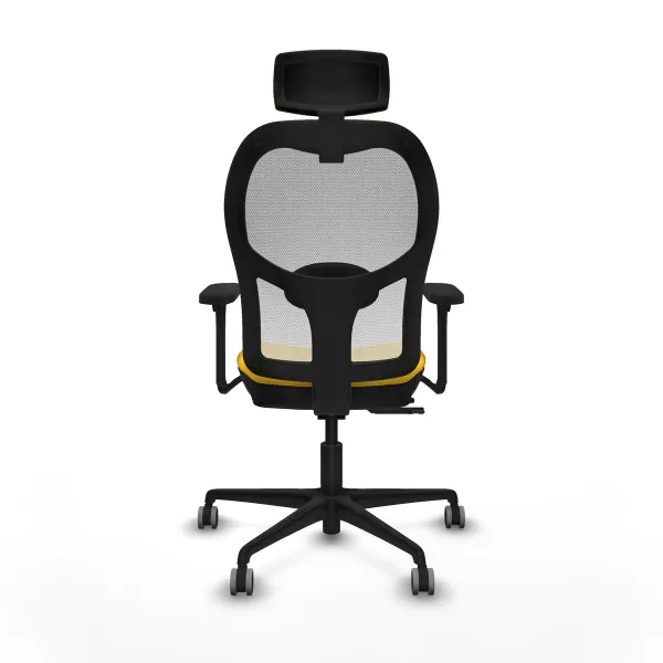 Office Chair with Headrest Jorquera Piqueras y Crespo 3D036G2 Yellow