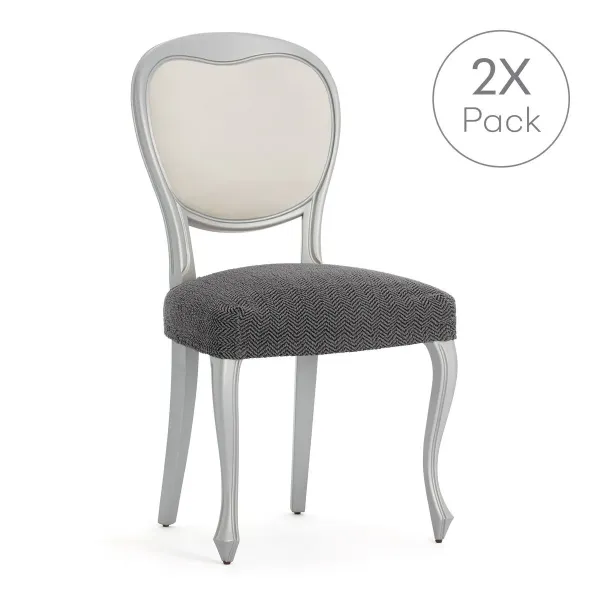 Chair Cover Eysa JAZ Dark grey 50 x 5 x 50 cm 2 Units