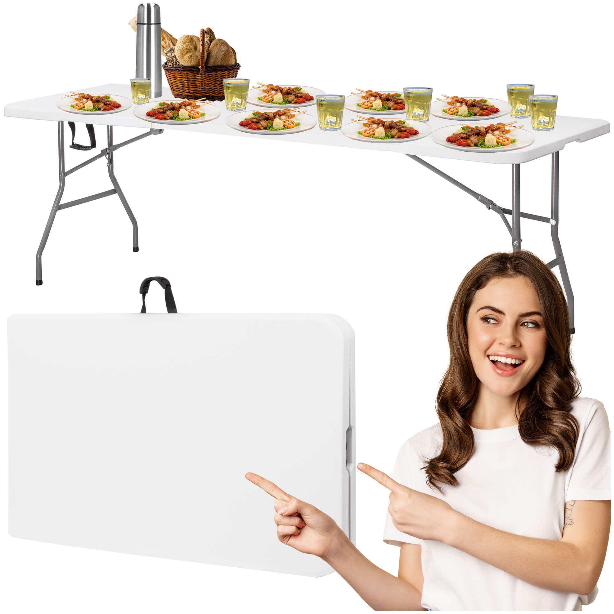 Springos-taittopöytä GF0108 180x74x74 cm | Osta verkosta — Megaluks
