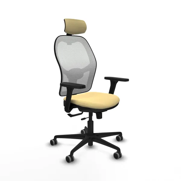 Office Chair with Headrest Jorquera Piqueras y Crespo 3D036G2 Cream