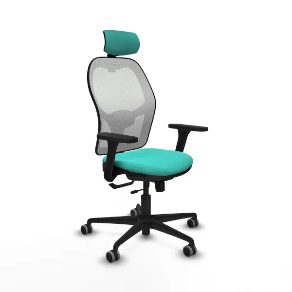 Office Chair with Headrest Jorquera Piqueras y Crespo 3D036G2 Turquoise