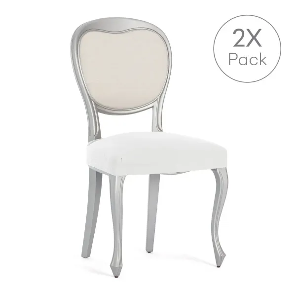 Chair Cover Eysa BRONX White 50 x 5 x 50 cm 2 Units