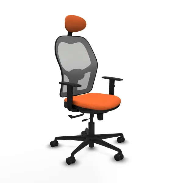 Office Chair with Headrest Jorquera Piqueras y Crespo 1D036N1 Orange