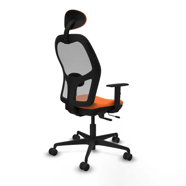 Office Chair with Headrest Jorquera Piqueras y Crespo 1D036N1 Orange