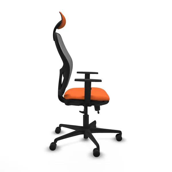 Office Chair with Headrest Jorquera Piqueras y Crespo 1D036N1 Orange