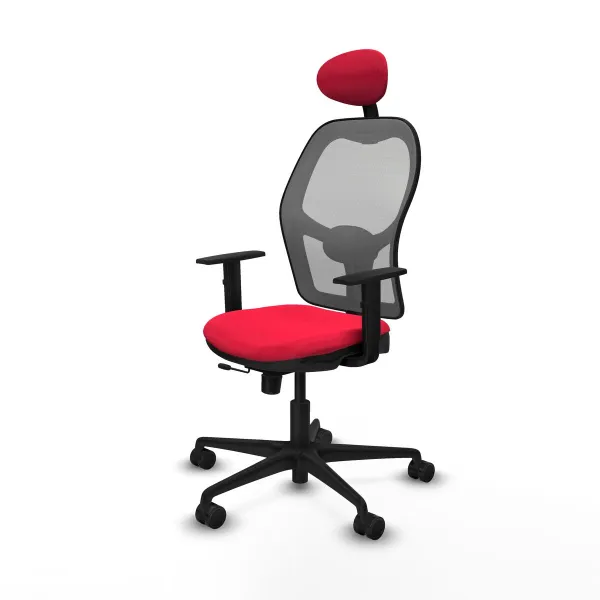 Office Chair with Headrest Jorquera Piqueras y Crespo 1D036N1 Red