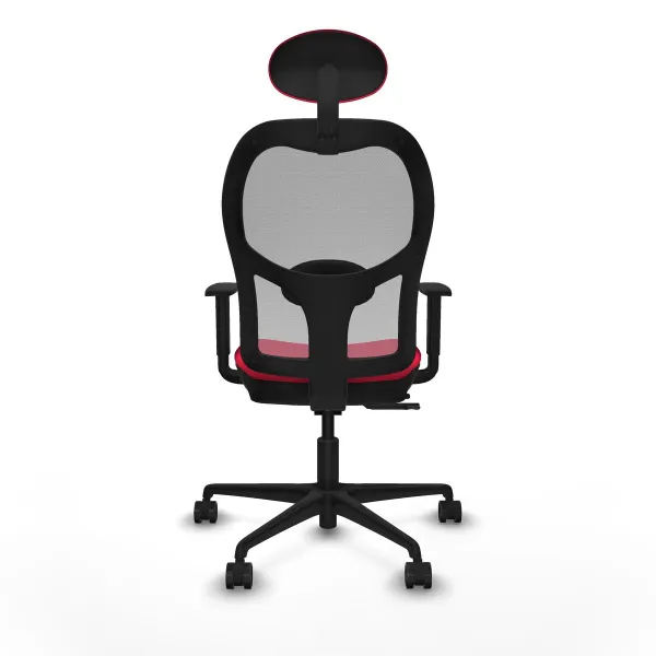 Office Chair with Headrest Jorquera Piqueras y Crespo 1D036N1 Red