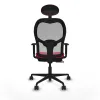 Office Chair with Headrest Jorquera Piqueras y Crespo 1D036N1 Red