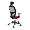 Office Chair with Headrest Jorquera Piqueras y Crespo 1D036N1 Red