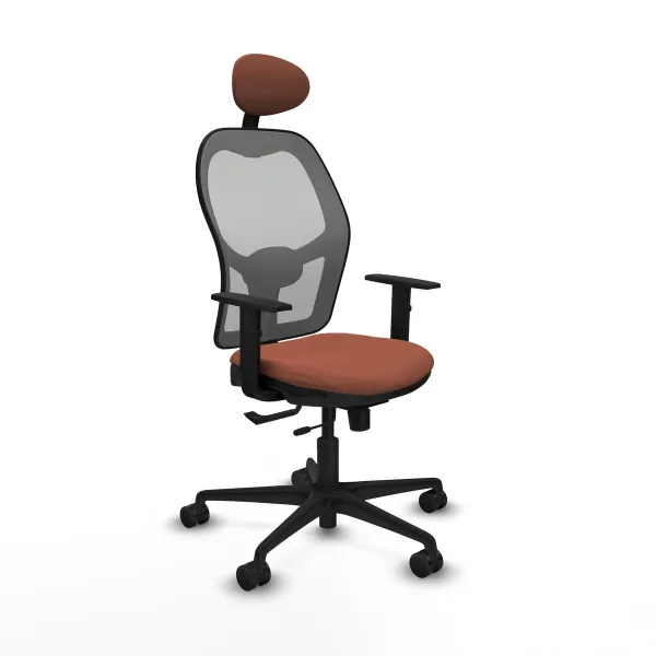 Office Chair with Headrest Jorquera Piqueras y Crespo 1D036N1 Brown
