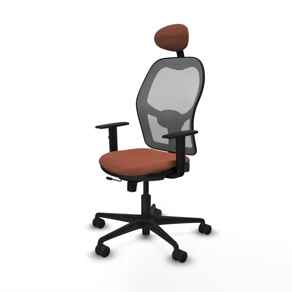 Office Chair with Headrest Jorquera Piqueras y Crespo 1D036N1 Brown