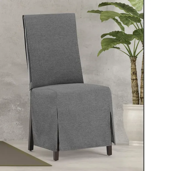 Chair Cover Eysa VALERIA Dark grey 40 x 135 x 45 cm 2 Units