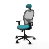 Office Chair with Headrest Jorquera Piqueras y Crespo 1D036N1 Turquoise
