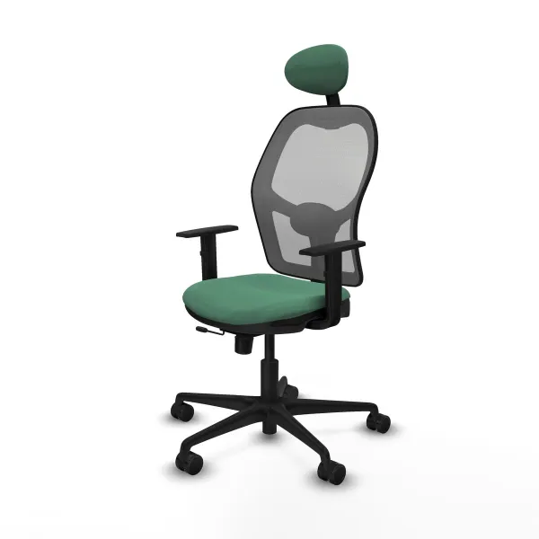 Biroja krēsls ar galvas atbalstu Jorquera Piqueras y Crespo 1D036N1 Smaragdzaļš