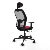 Office Chair with Headrest Jorquera Piqueras y Crespo 1D036N1 Maroon