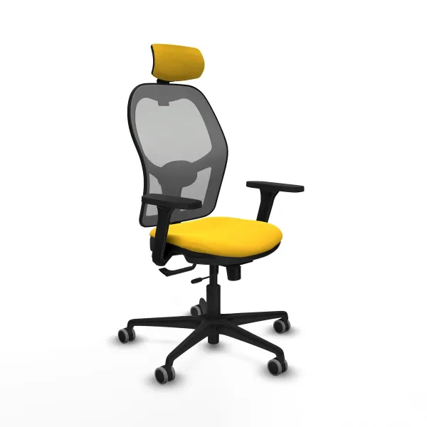 Office Chair with Headrest Jorquera Piqueras y Crespo 3D036G2 Yellow
