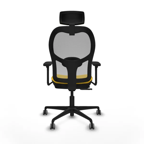 Office Chair with Headrest Jorquera Piqueras y Crespo 3D036G2 Yellow