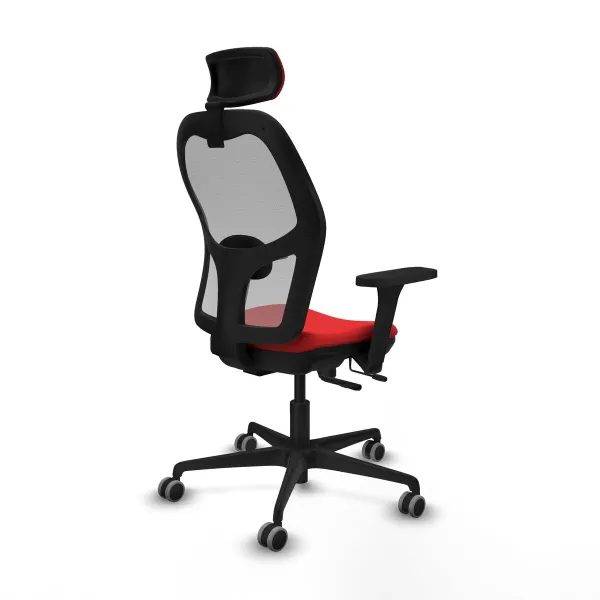 Biroja krēsls ar galvas atbalstu Jorquera Piqueras y Crespo 3D036G2 Sarkans