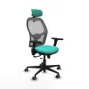 Office Chair with Headrest Jorquera Piqueras y Crespo 3D036G2 Turquoise