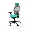 Office Chair with Headrest Jorquera Piqueras y Crespo 3D036G2 Turquoise