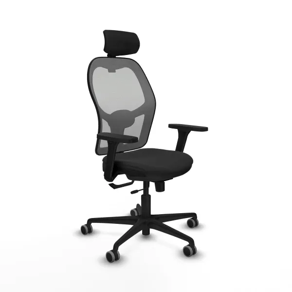 Office Chair with Headrest Jorquera Piqueras y Crespo 3D036G2 Black