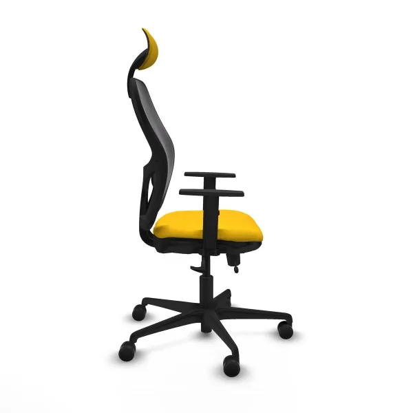 Office Chair with Headrest Jorquera Piqueras y Crespo 1D036N1 Yellow