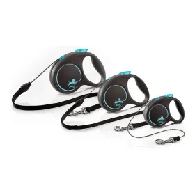 Suņa pavadas Flexi BLACK DESIGN 3 m Zils XS