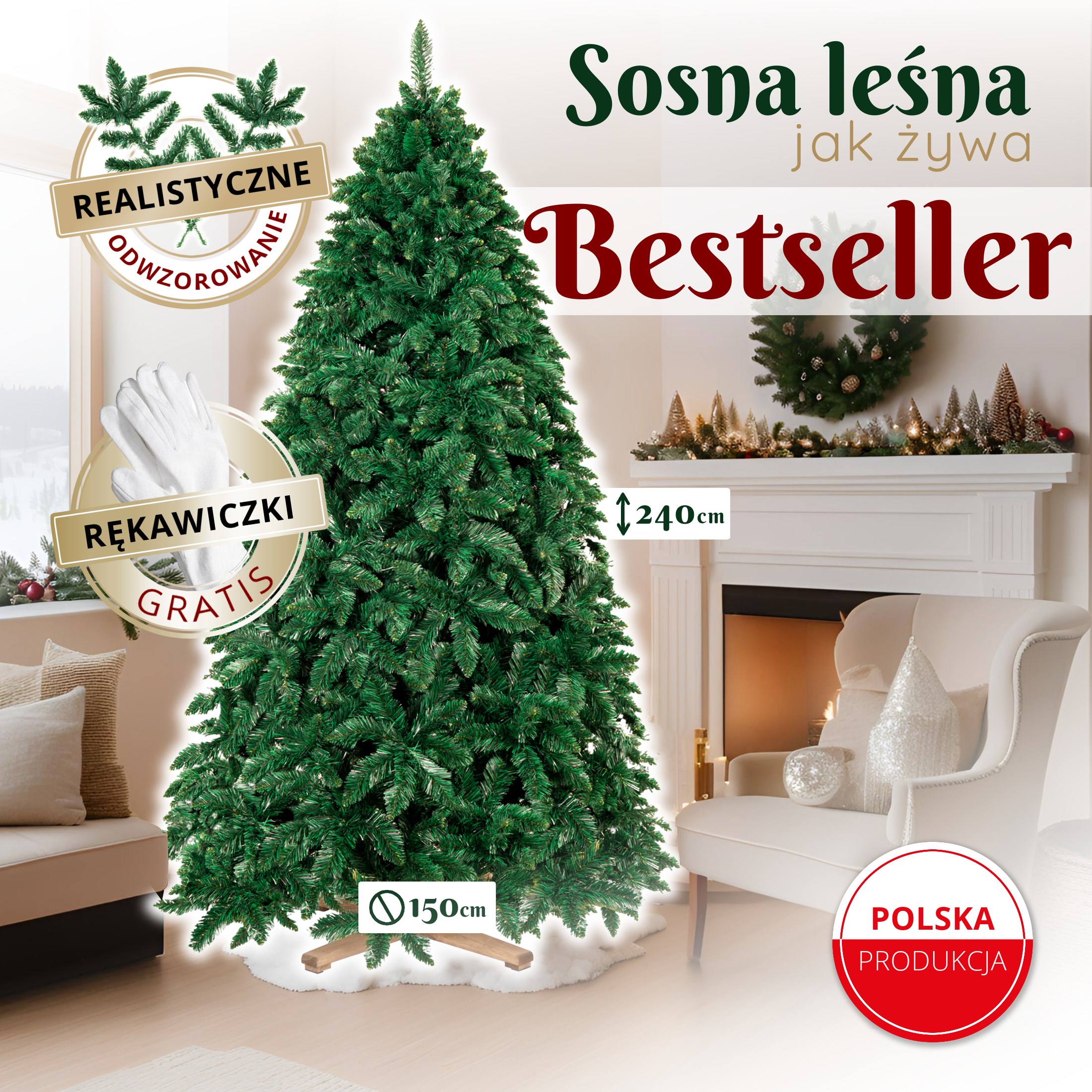 Tehiskuusk Springos CT0247, PREMIUM METSAMÄNNI 240 | Osta veebist — Megaluks