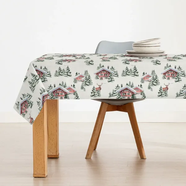 Stain-proof resined tablecloth Belum Christmas Multicolour 200 x 150 cm