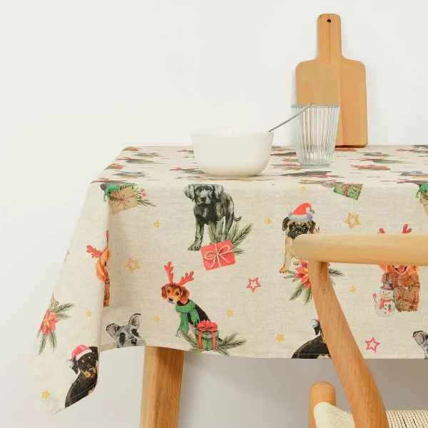 Stain-proof resined tablecloth Belum Christmas Multicolour 300 x 150 cm